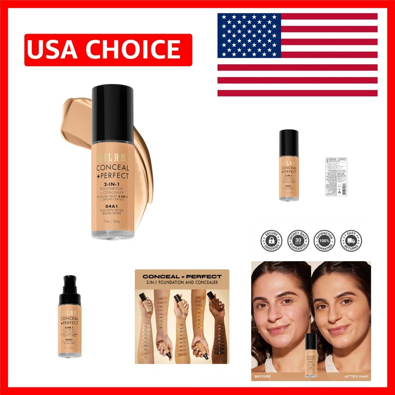 Conceal + Perfect 2-in-1 Foundation & Concealer – Golden Beige, Flawless Finish