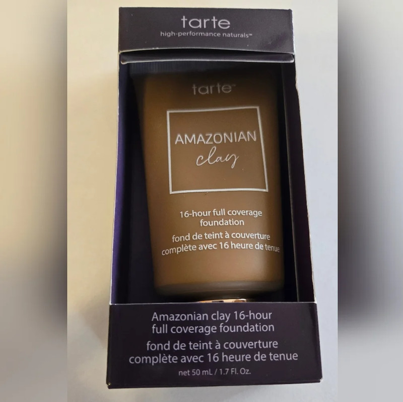 tarte Foundation Amazonian Clay 16-hour Foundation – Medium Beige 34B – NIB
