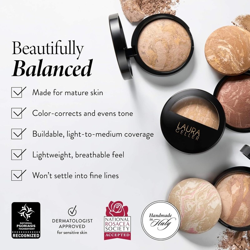 Lightweight Baked Color Correcting Foundation for All Skin Types - Medium Shade gallery