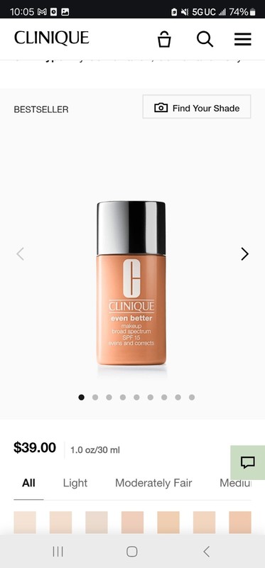 Clinique Even Better Makeup Broad Spectrum SPF 15 – CN 20 FAIR 1oz Foundation