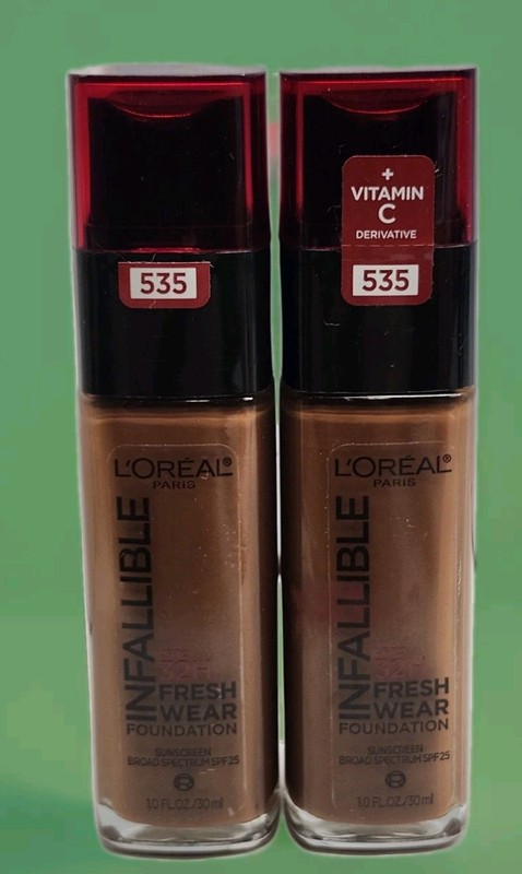 LOREAL Infallible 32hr Fresh Wear Foundation 535 Espresso 1oz Ea 2 pcs Read