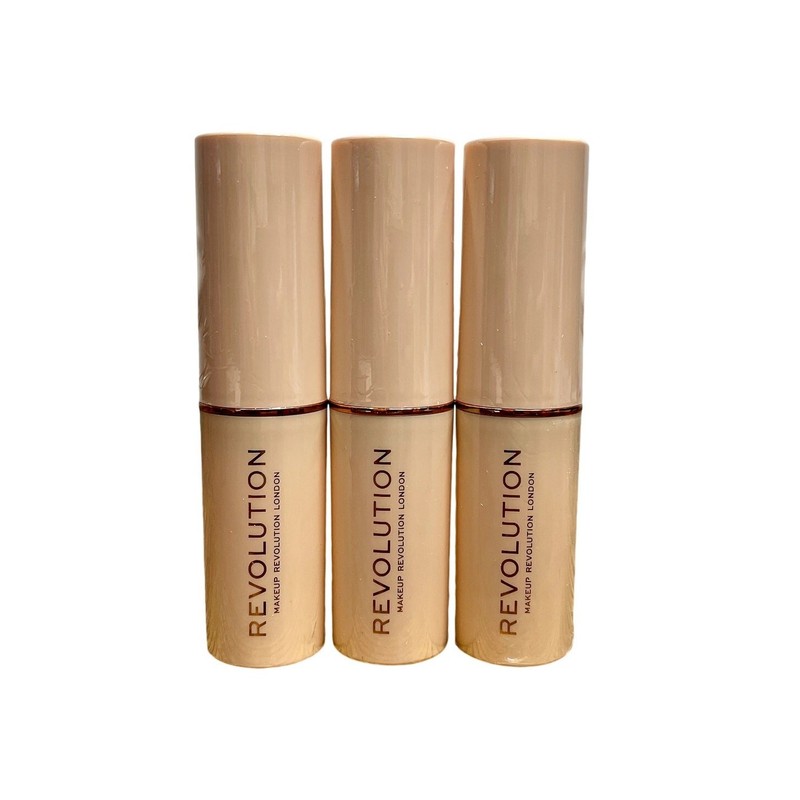 Makeup Revolution Lot of 3 Fast Base Stick Foundation Color F11 Deep Beige Vegan