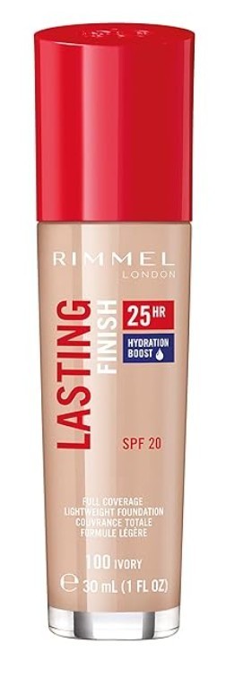 Rimmel Lasting Finish 25Hr Liquid Foundation #100 Ivory EXP 09/23