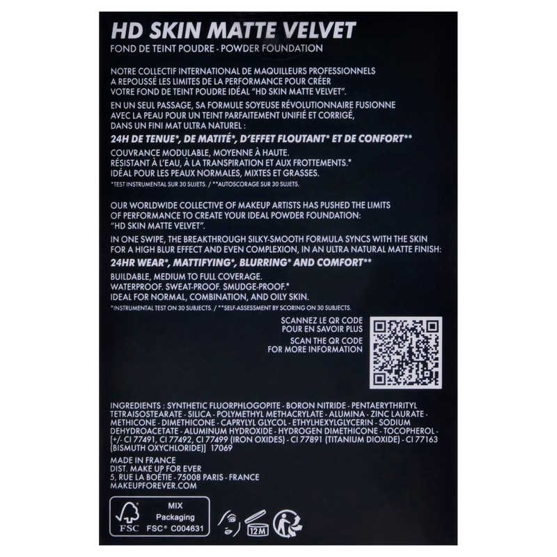 Make Up For Ever HD Skin Matte Powder Foundation - 1N06 Porcelain - 0.38 oz gallery