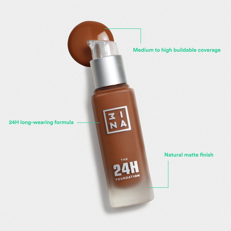 3Ina The 24H Matte Foundation Long-Wear Medium-To-High Buildable Coverage gallery