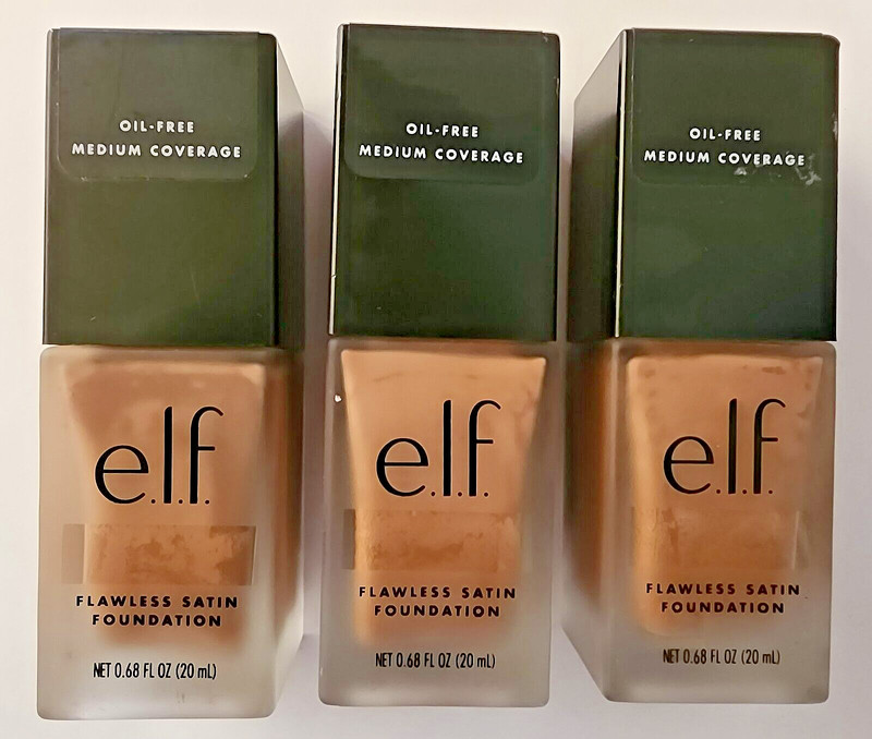 e.l.f Flawless Satin Foundation #420 Tan Cool Red Undertones 3PK x 0.68oz
