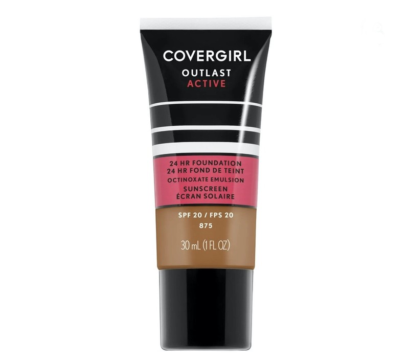 Covergirl outlast active 24hr foundation octinoxate sunscreen 875 soft sable