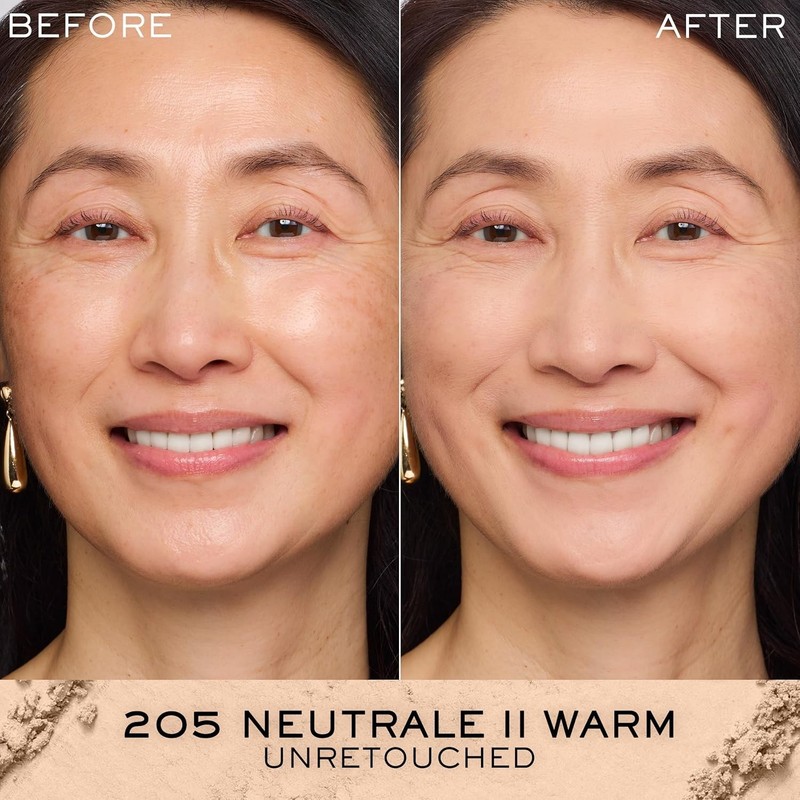 Luxury Dual Finish Powder Foundation - Natural Sheer-to-Full Coverage, 205 Warm gallery