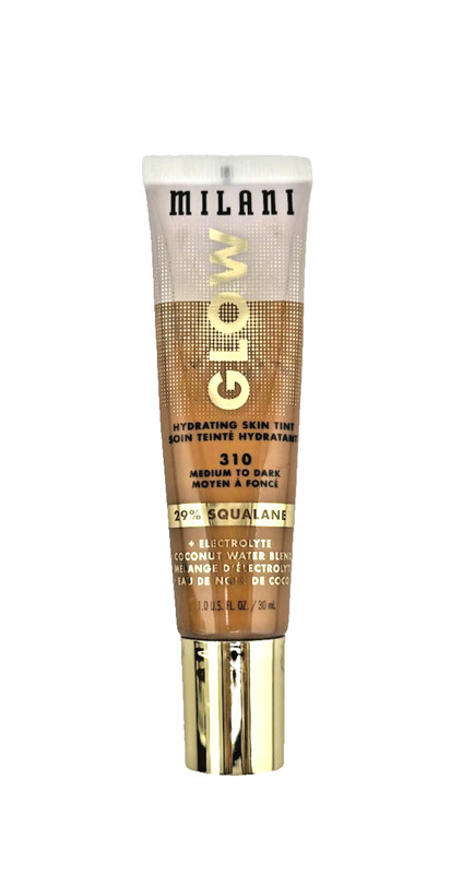 Milani Glow Hydrating Skin Tint, 310 Medium to Dark – 1.0 fl oz (30ml)