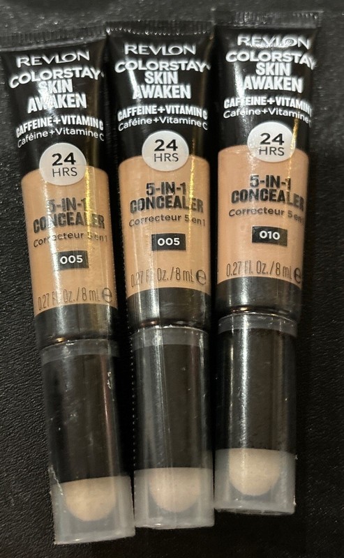 (3) Revlon ColorStay Skin Awaken 5-in-1 Concealer, 005 Fair, 0.27oz