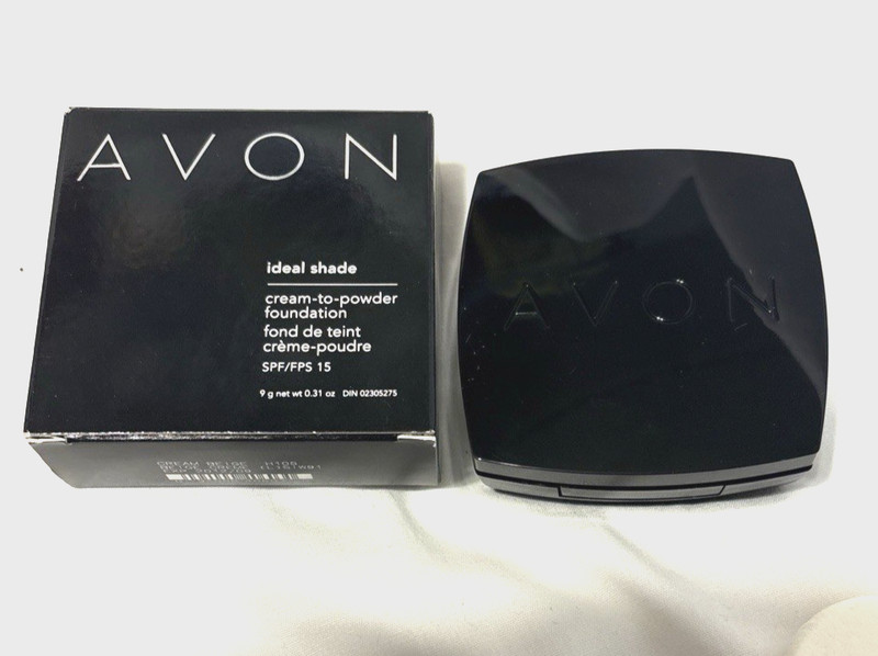 Avon Ideal Shade Cream to Powder Foundation Cream Beige SPF 15 Brushed