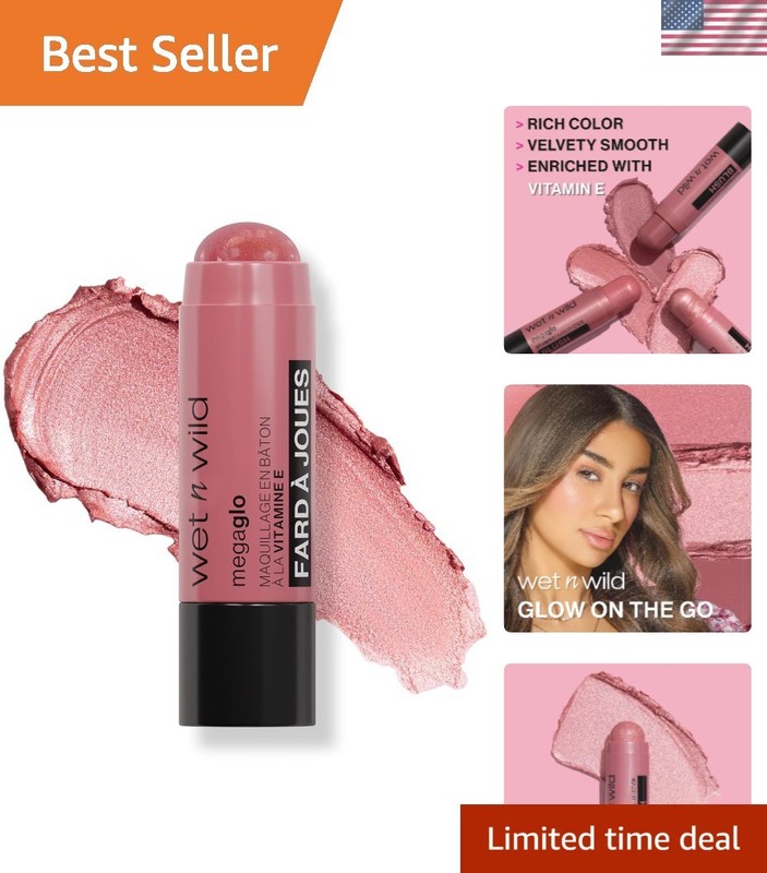 Versatile Dusty Pink Blush Stick – Cream-to-Powder, Cruelty-Free & Hydrating