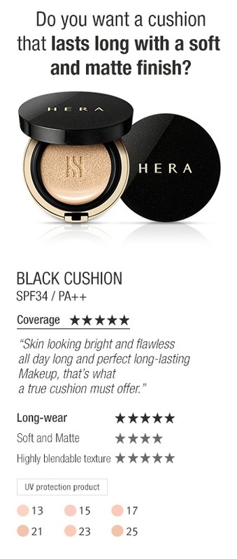 HERA Black Cushion SPF34+/PA++ No.23 Beige 15g Main 1ea + Refill 1ea Korea Cosme gallery