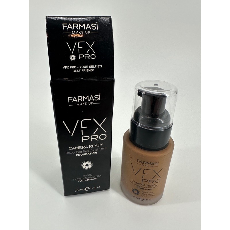 Farmasi VFX Pro Camera Ready Foundation Full Coverage Matte Latte 09 1oz New Box