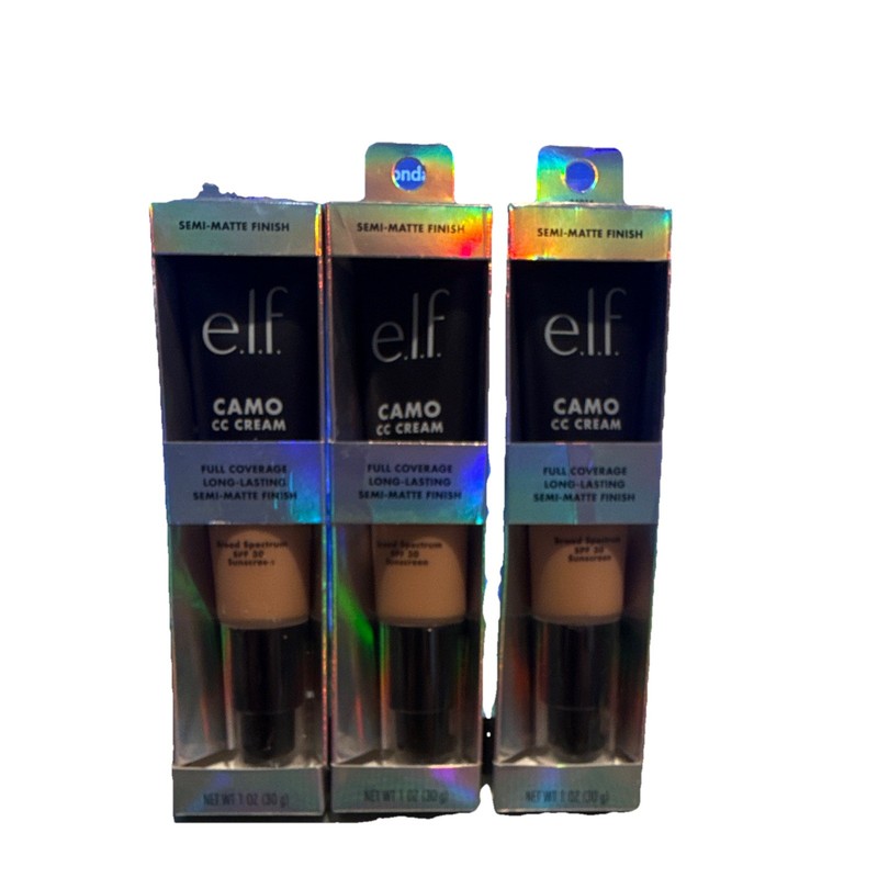 Elf Camo CC Cream Foundation #84916 Medium 310 C 1.05 oz Pack of 3