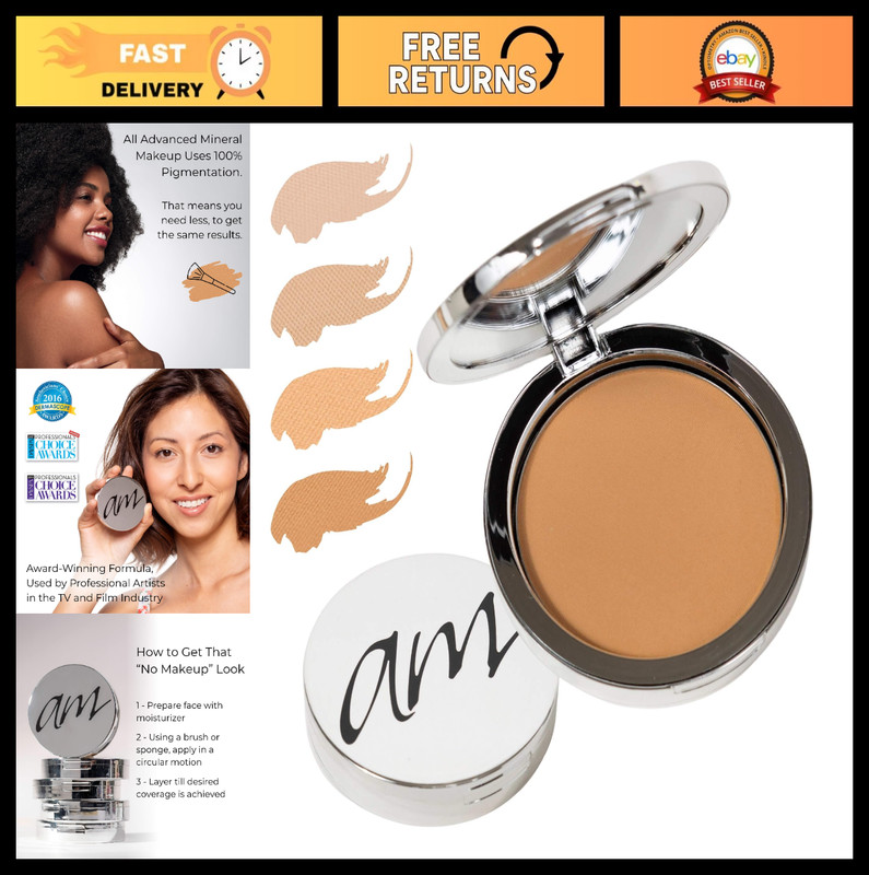 4-in-1 Mineral Foundation Powder with SPF, Concealer & Finishing – Medium to Ful