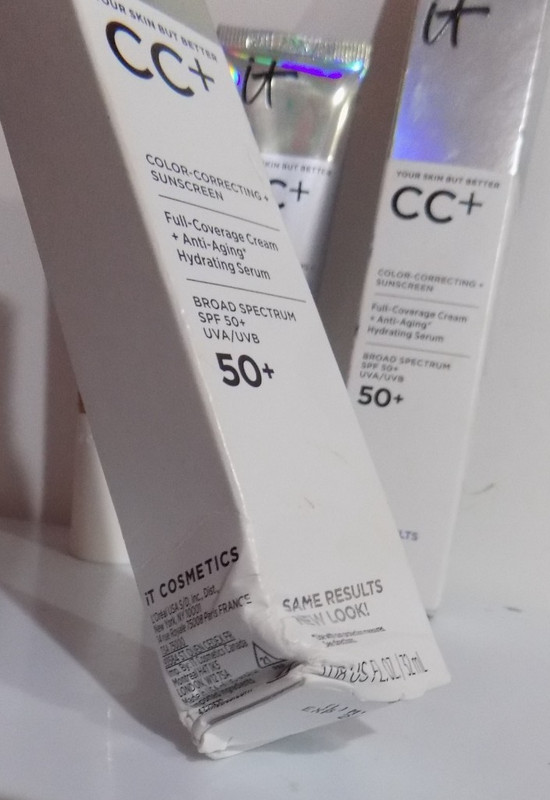 2~ IT Cosmetics CC+ SPF 50 ( Medium Tan w ) 1.08oz (EXP 07/28)*1 BOX IS DAMAGED gallery