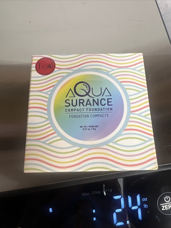 J CAT BEAUTY AQUA SURANCE COMPACT FOUNDATION ACF102A Color Light Beige. 3 pack