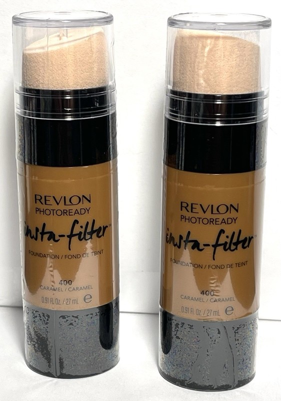 Lot of 2 Revlon Photoready Insta Filter Foundation #400 Caramel New & Sealed
