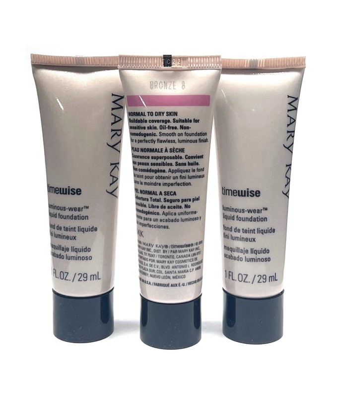 MARY KAY TIMEWISE LUMINOUS WEAR LIQUID FOUNDATION~BRONZE 8~038721~LOT OF 3~NIB! gallery
