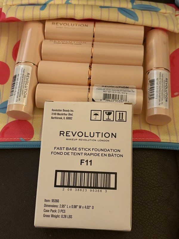 Revolution Fast Base Stick Foundation F11 – 6Pack – New