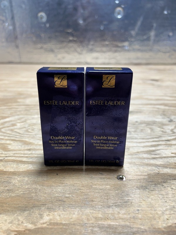 2xESTĒE LAUDER Double Wear Stay-in-Place Makeup Foundation 2C0 Cool Vanilla 1oz