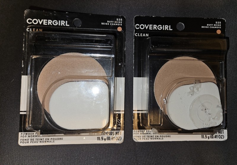 2x New Covergirl Clean Powder Foundation For Normal Skin 525 Buff Beige