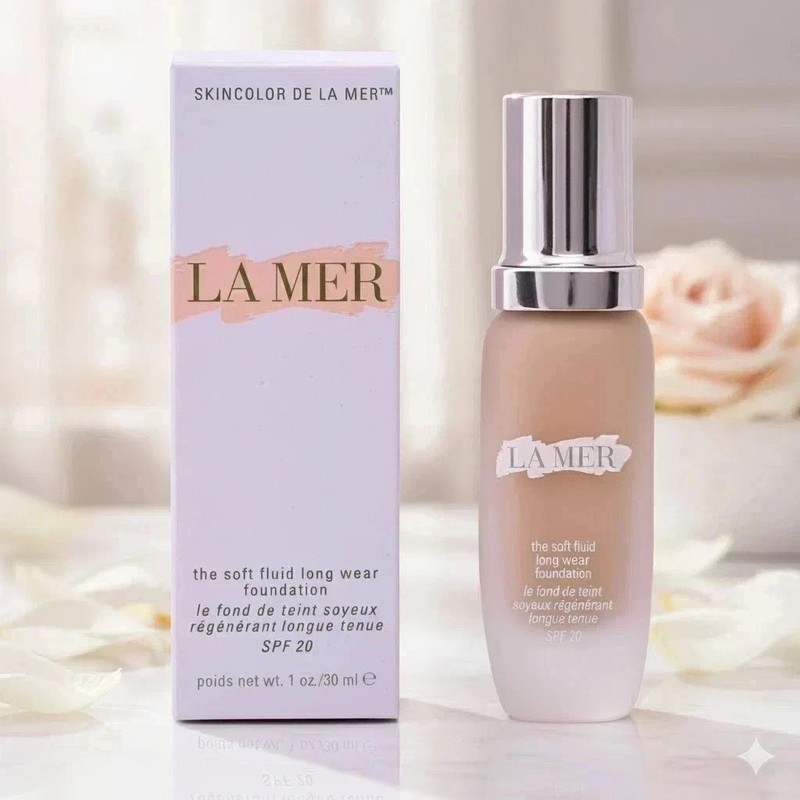 Sealed & La Mer The Soft Fluid Long Wear Foundation – Shade IVORY 01 – 30ml 1oz