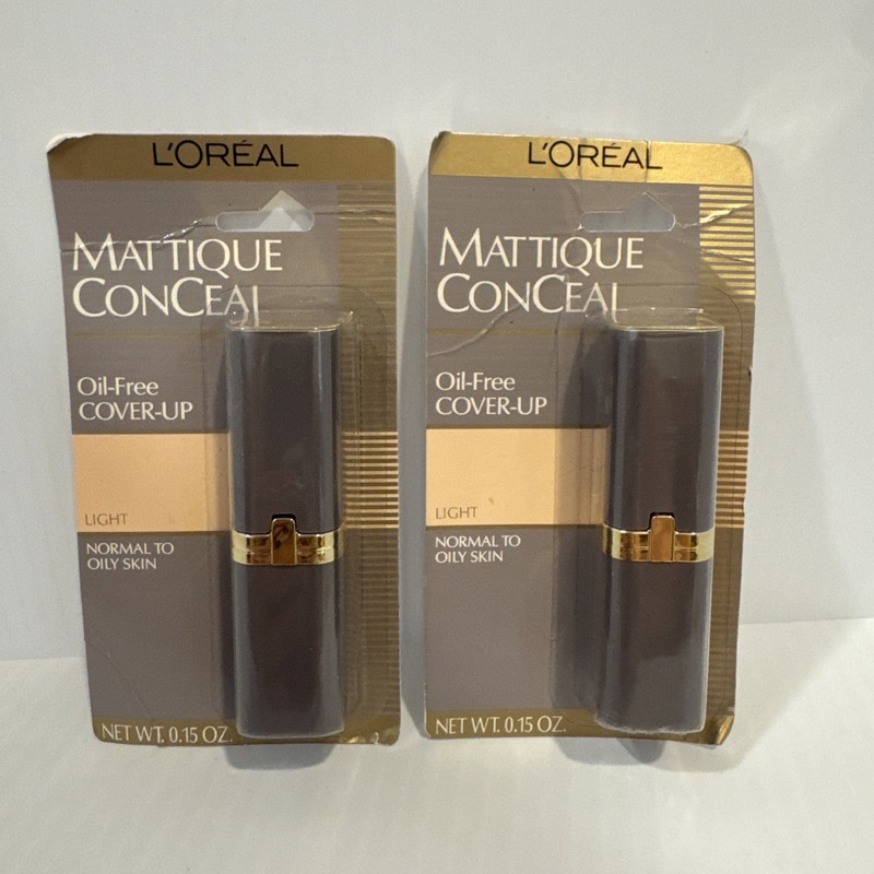 Lorel Mattique Conceal Oil Free Cover Up LIGHT Normal To Oily Skin NEW NOS X 2