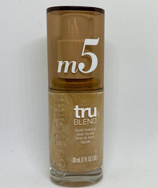 CoverGirl TruBlend Liquid Foundation Makeup Caramel Beige M5, 1.0 fl oz