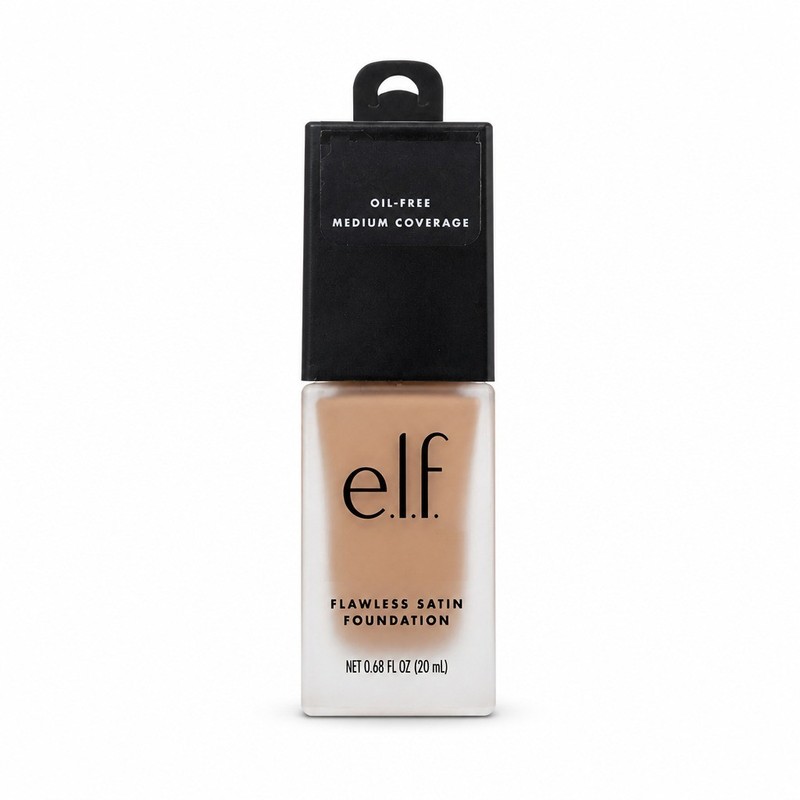 e.l.f. Flawless Satin Foundation Caramel 0.68oz Pump Buildable