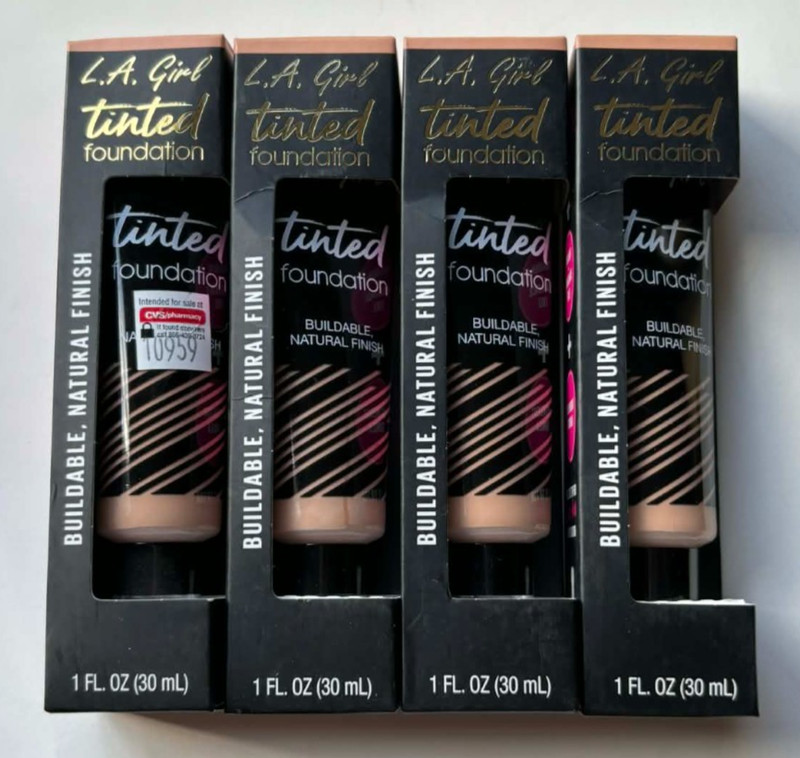 LA Girl Tinted Foundation GLM757 Medium Beige Buildable Natural Finish Lot of 4