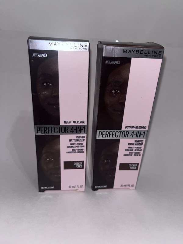 2 PK Maybelline New Instant Age Rewind 4-In-1 Whipped Matte Makeup 05 Deep/Fonce