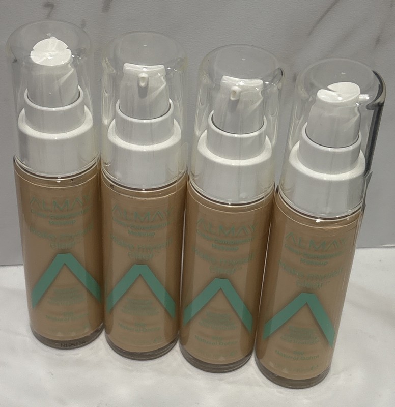 4 Almay Make Myself Clear Acne Treatment Foundation 510 Natural Ochre 1 oz