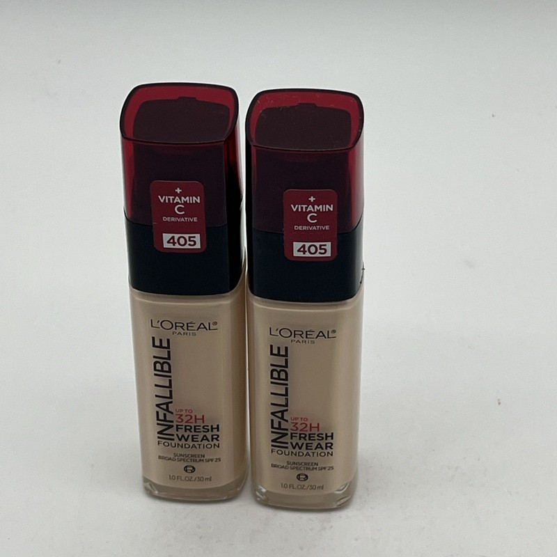 2 PK- L’OREAL Infallible 32H Fresh Wear Foundation SPF25, Porcelain #405