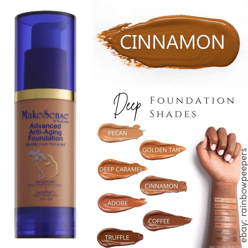 Senegence MakeSense CINNAMON Advanced Anti-Aging Foundation New Full Size 1 Oz