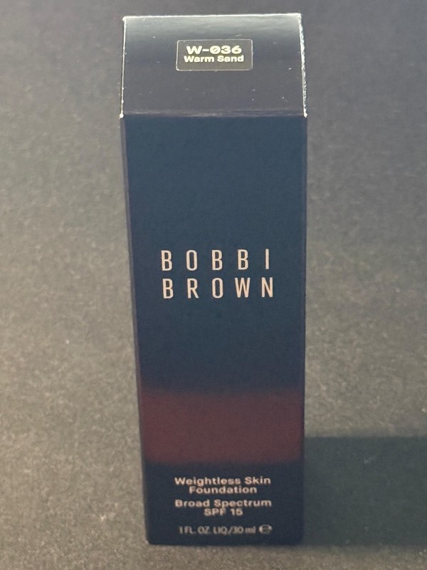 Bobbi Brown Weightless Skin Foundation SPF 15 – W-036 WARM SAND – 1 oz/30ml-NIB