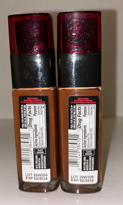 Lot 2 L'Oreal Infallible 24Hr Fresh Wear Foundation~#520 Sienna gallery