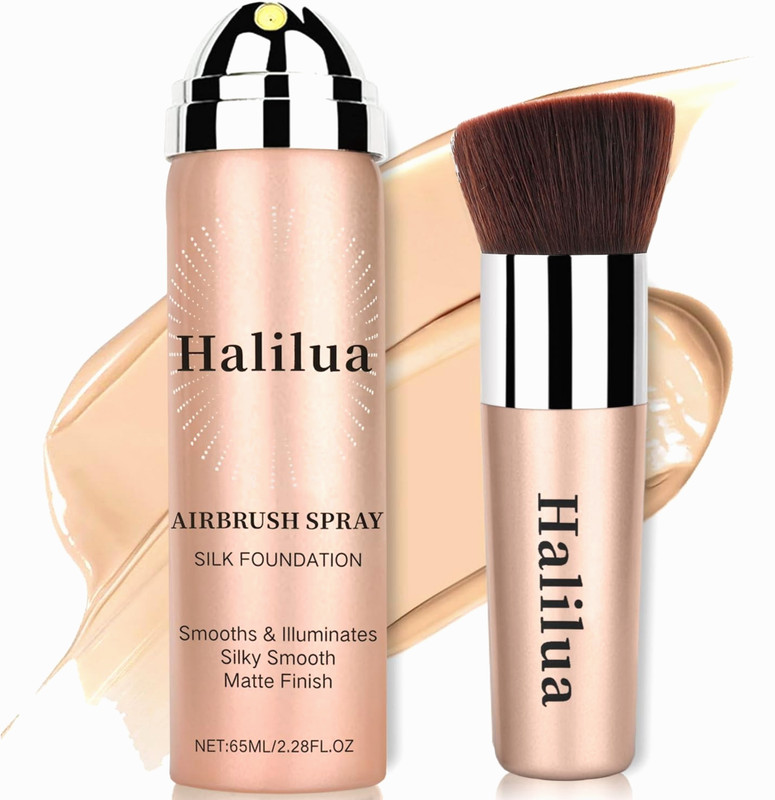 Airbrush Foundation Spray with Brush – Full Coverage Magic Minerals Hydrating