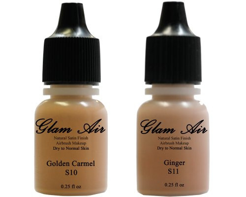 Glam Air Airbrush Water-based Foundation in Set of Two (2) Assorted Tan Satin Sh