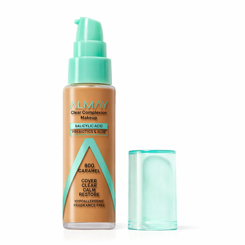 Almay Clear Complexion Acne Foundation Makeup Sensitive Skin #800 Caramel SEALED