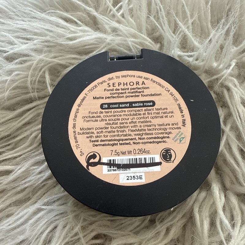 Sephora Matte Perfection Powder Foundation ~ 28 Cool Sand ~ Full Size 0.264 oz