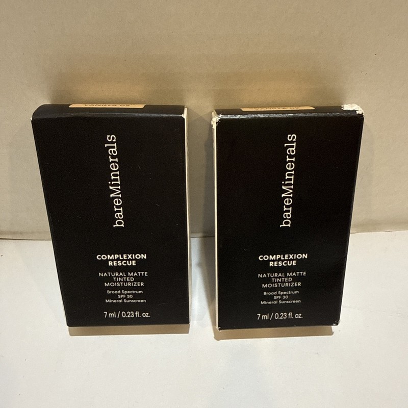Lot of 2 BareMinerals Complexion Rescue VANILLA 02 7ml / 0.23 oz