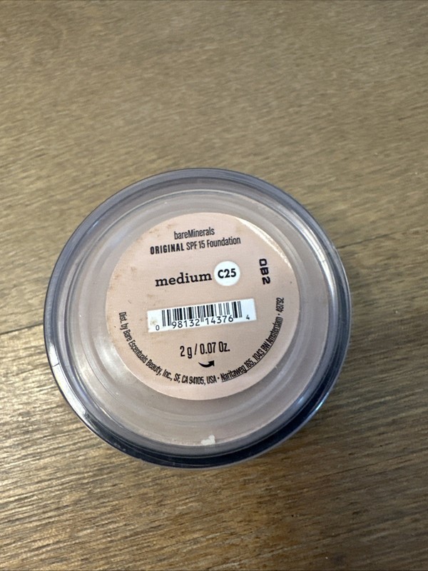 bareMinerals ORIGINAL Loose Powder Foundation SPF 15 Medium C25 2g New Sealed