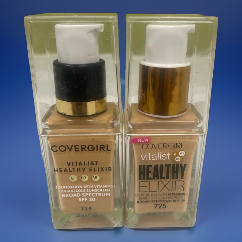 COVERGIRL VITALIST HEALTHY ELIXIR FOUNDATION 725 BUFF BEIGE 2 BOTTLES NEW!’