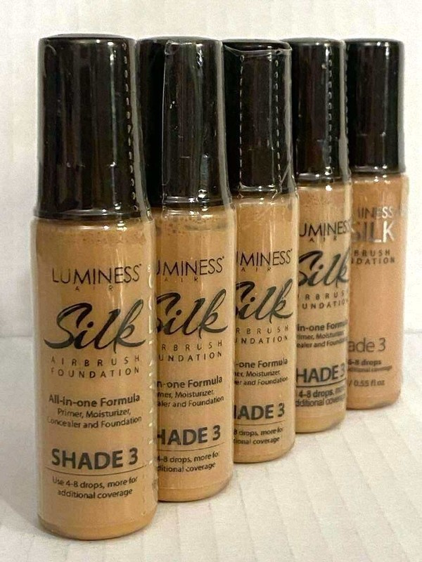 Luminess Air Silk Airbrush Foundation All in One SHADE 3 (.55oz) SEALED Lot of 5