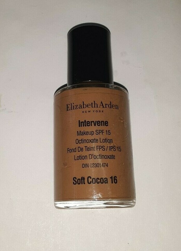 1oz ELIZABETH ARDEN INTERVENE MAKEUP FOUNDATION SOFT COCOA 16 octinoxate lotion