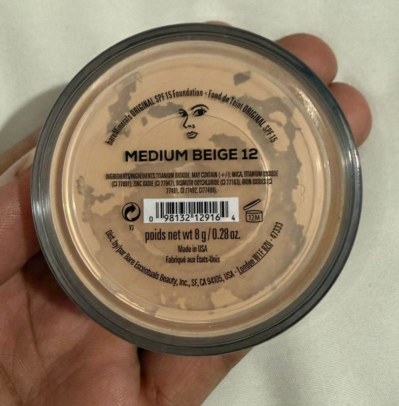 bareMinerals Original Powder Foundation SPF15 Medium Beige 12 8g