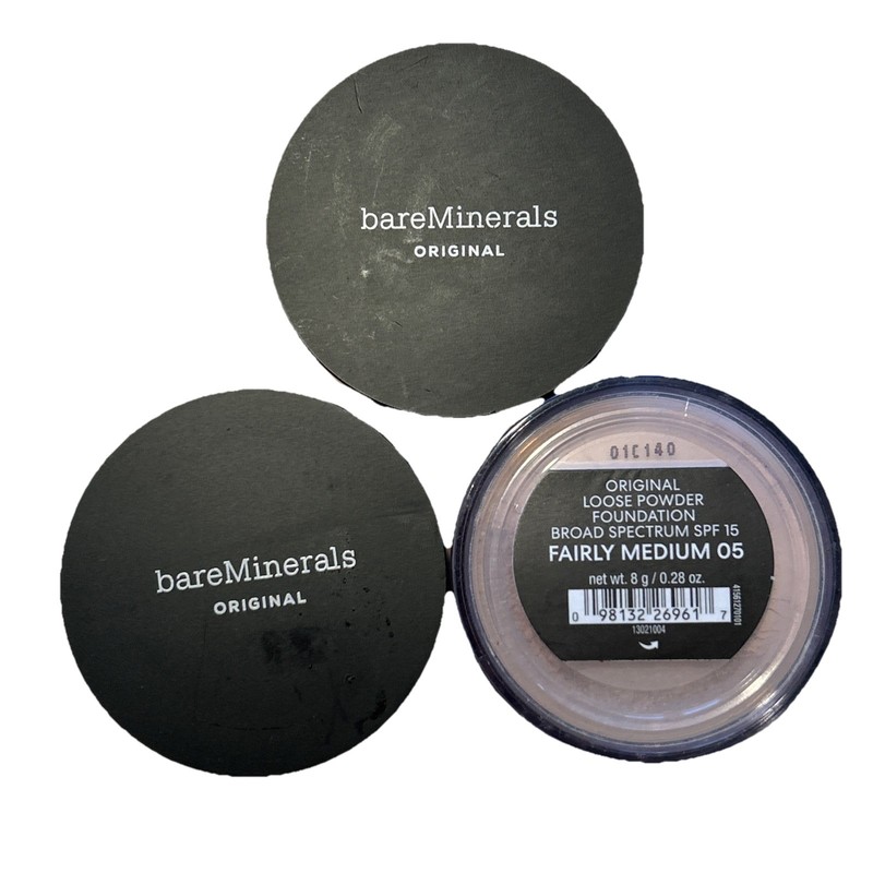 (3) bareMinerals Original Powder Foundation SPF 15 .28oz/Fairly Medium 05
