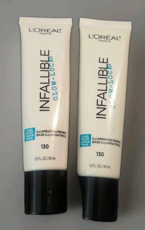 2 PACK L’Oreal Paris Infallible Pro Glow-Lock Longwear Illuminating Face Primer